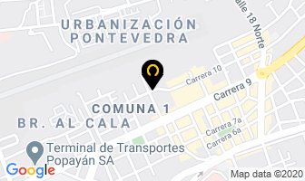 Mapa de Integra Salud Del Cauca en Popayán