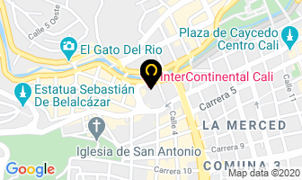 Mapa de Intercontinental Cali Un Hotel Estelar en Cali