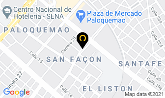Mapa de Internacional De Empaques S.a.s en Bogotá D.C