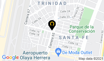 Mapa de Internacional Express Courier en Medellín