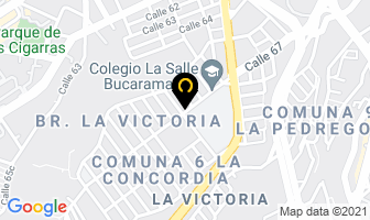 Mapa de Intersoft Soluciones en Bucaramanga