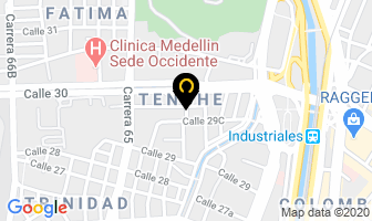 Mapa de Inverplanet Ltda. en Medellín