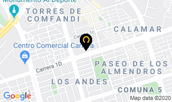 Mapa de Jac Canchas Deportivas en Cali