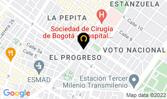 Mapa de Jardín Infantil Ricaurte en Bogotá D.C