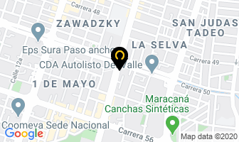 Mapa de Jardín Infatil Mentes Creativas en Cali