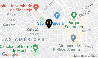 Mapa de Javier Parrilla en Sincelejo
