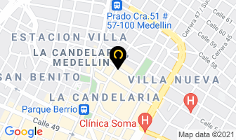 Mapa de Jg Representaciones E.u. en Medellín