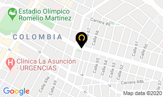 Mapa de La Bombonera en Barranquilla