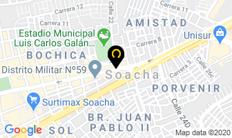 Mapa de La Gallina Ardiente en Soacha
