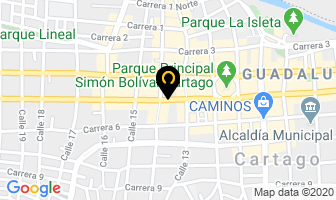 Mapa de La Gran Piñata en Cartago