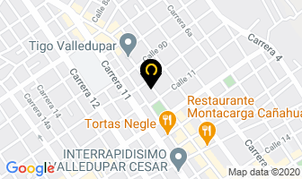 Mapa de La Iguana Bar Restaurante en Valledupar