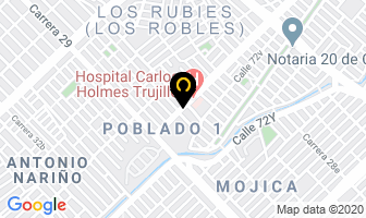 Mapa de Laboratorio Clínico Provivir en Cali