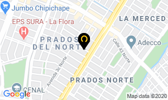 Mapa de Laboratorio Dental Luis Milanés en Cali