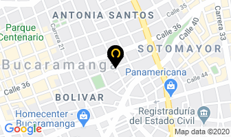 Mapa de Laboratorio Optico El Cristal en Bucaramanga