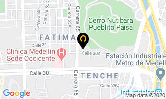 Mapa de Laboratorios Lelve en Medellín