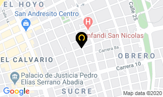 Mapa de Las 2 Avenidas en Cali