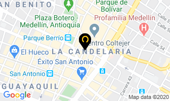 Mapa de Las Bibliotecas X en Medellín