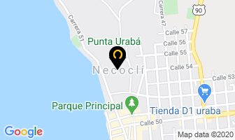Mapa de Las Cabañas De Jairo en Necoclí