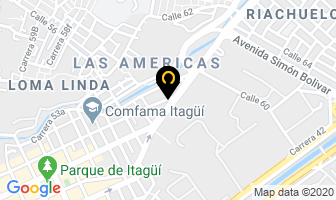 Mapa de Las Lavadoras en Itaguí