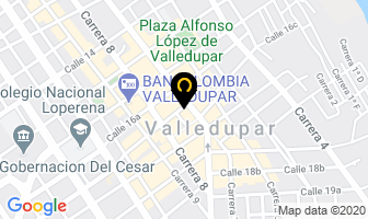 Mapa de Latinos Tienda en Valledupar