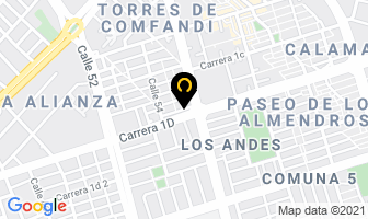 Mapa de Lava Autos El Encinar en Cali