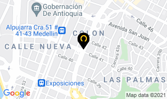 Mapa de Ljn Mensajería en Medellín
