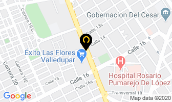 Mapa de Llantas Y Rines La 19 en Valledupar