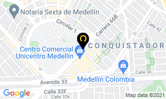 Mapa de Lluvia De Milagros en Medellín