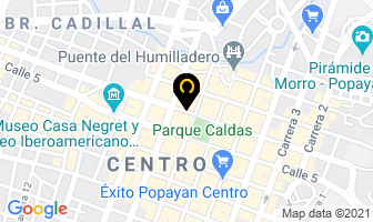 Mapa de Lonja De Propiedad Raíz Del Cauca en Popayán
