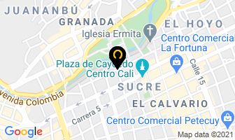 Mapa de Loterías El Dorado en Cali