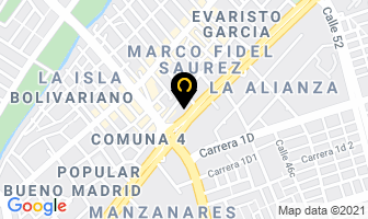 Mapa de Mac Suministros en Cali