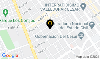 Mapa de Macías Díaz Hugo Gilberto en Valledupar