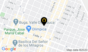 Mapa de Marquetería Vidrio Artes en Buga