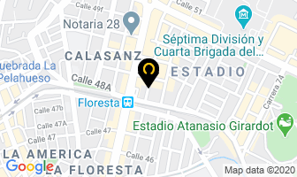 Mapa de Mediamsalud I.p.s. en Medellín