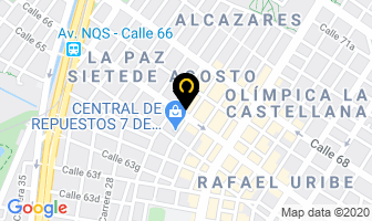 Mapa de Megarepuestos Mb en Bogotá D.C