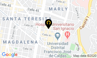 Mapa de Mercantil Médica Ltda. en Bogotá D.C