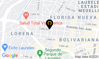 Mapa de Merchevrolet en Medellín