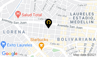Mapa de Met Asesorías en Medellín