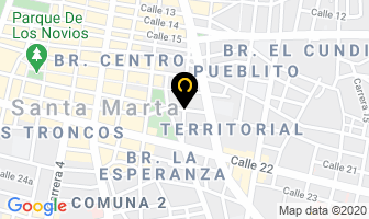 Mapa de Metálicas D.c en Santa Marta