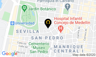 Mapa de Metálicas Erlis en Medellín