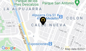 Mapa de Metro Toyota en Medellín