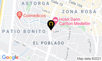 Mapa de Mineras Four Points en Medellín