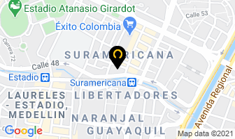 Mapa de Minexpo en Medellín