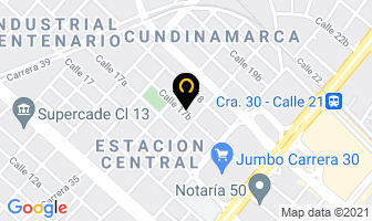 Mapa de Molinos La Aurora S.a. en Bogotá D.C