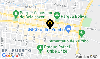Mapa de Muebles Italia en Cali