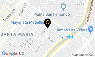 Mapa de Multi Insumos Los Vargas en Medellín