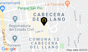 Mapa de Multicosmeticos Duvy Class en Bucaramanga