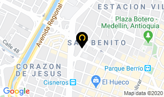 Mapa de Multiquim en Medellín