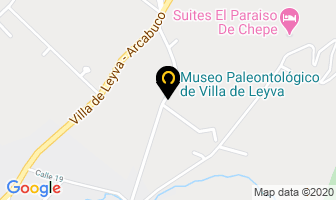 Mapa de Museo Paleontológico en Villa de Leyva