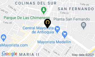 Mapa de Natura Express en Medellín
